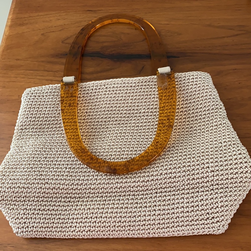 Vintage Bag w/ Lucite Handles - Picture 9 of 12